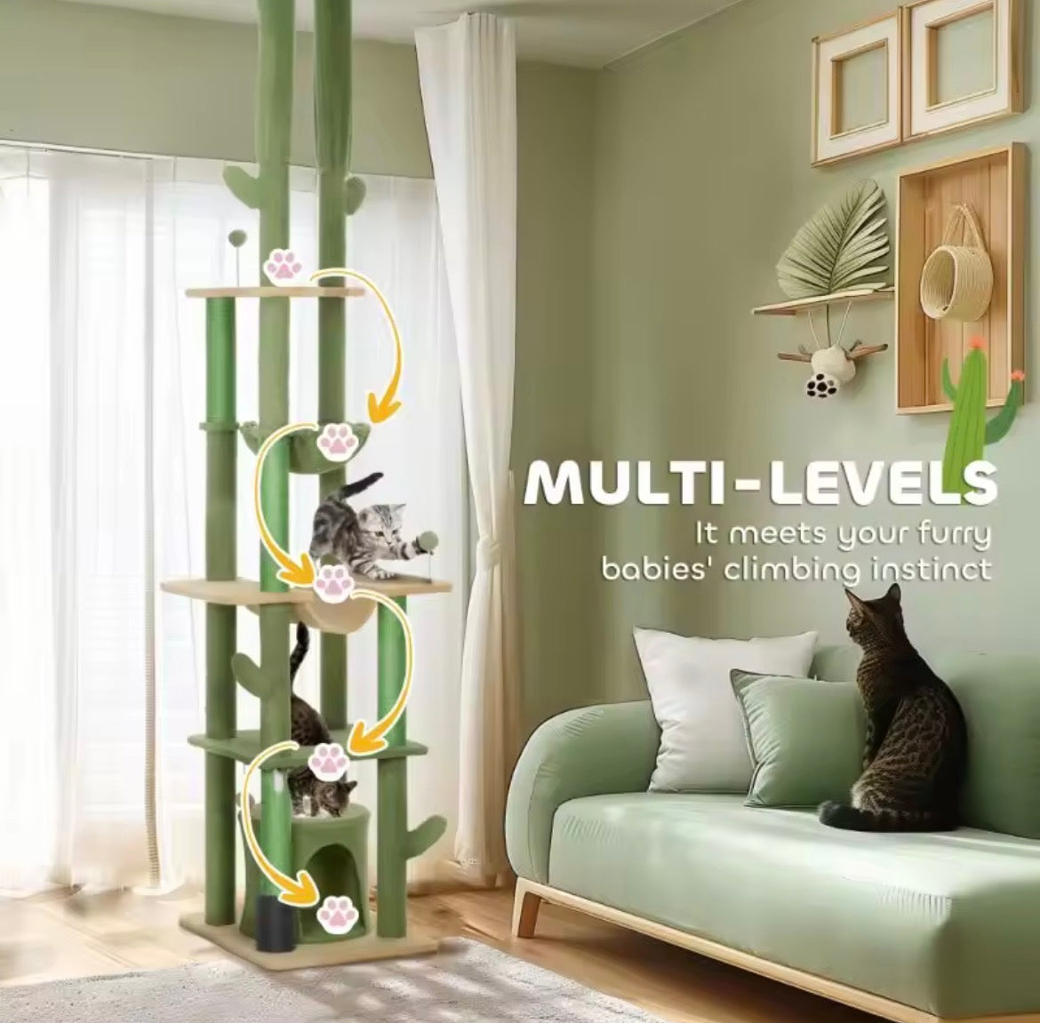 Adjustable Height Cat Tree