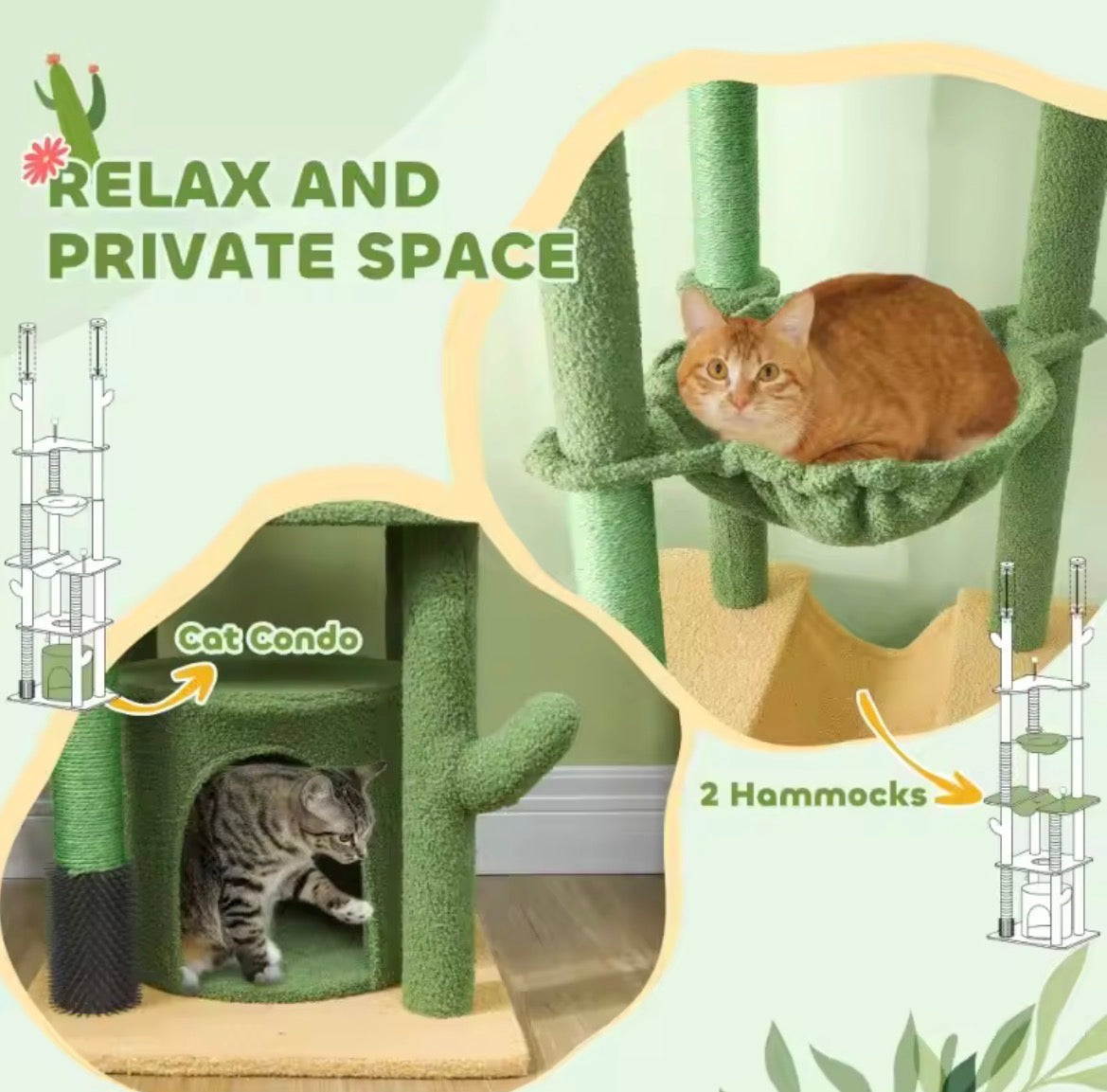 Adjustable Height Cat Tree